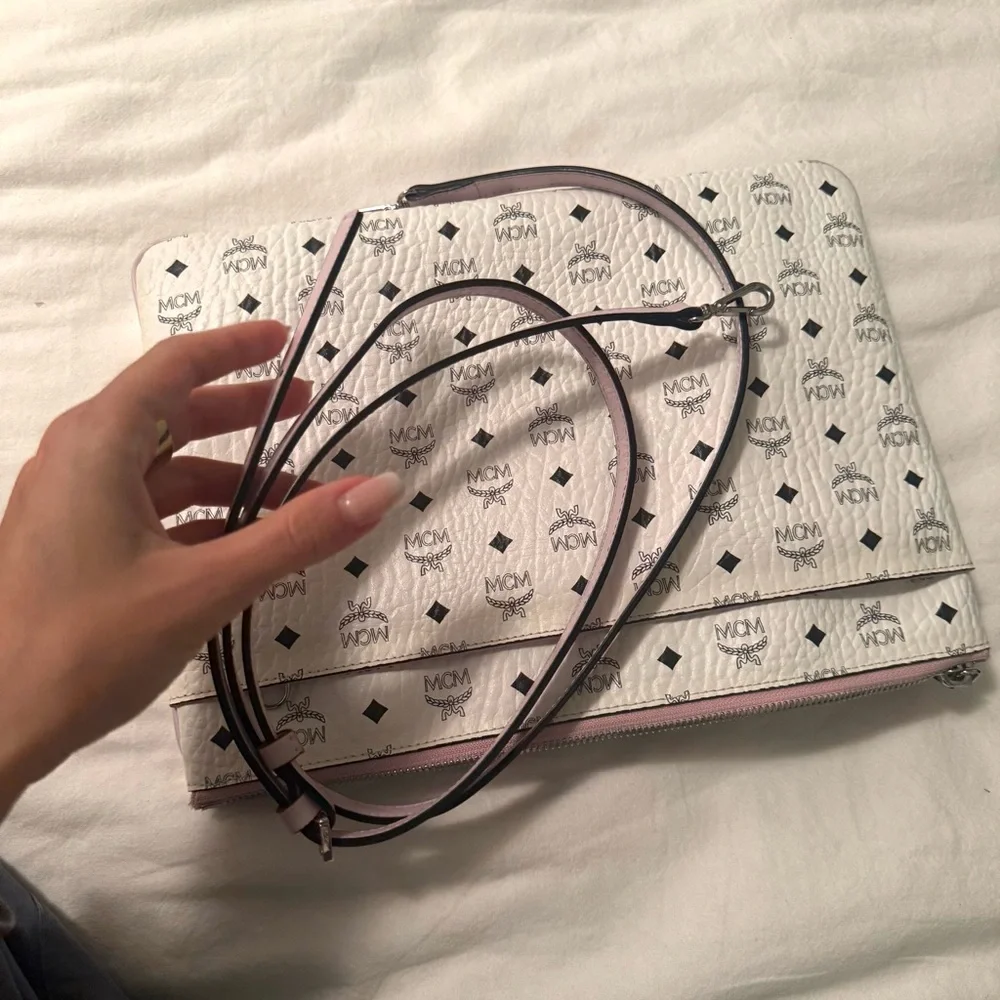 MCM White Crossbody Bag with Motif - Picture 3 of 6